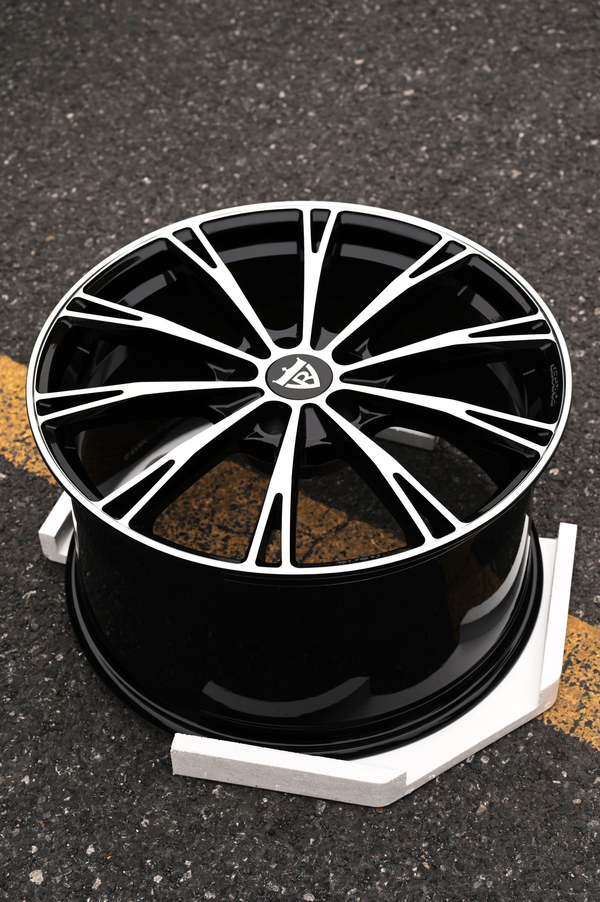 2023 Corvette C8 Z51 Custom Aftermarket Performance Wheels-Black and Silver Monoblock Rims-RVRN Forged-MA61 Series