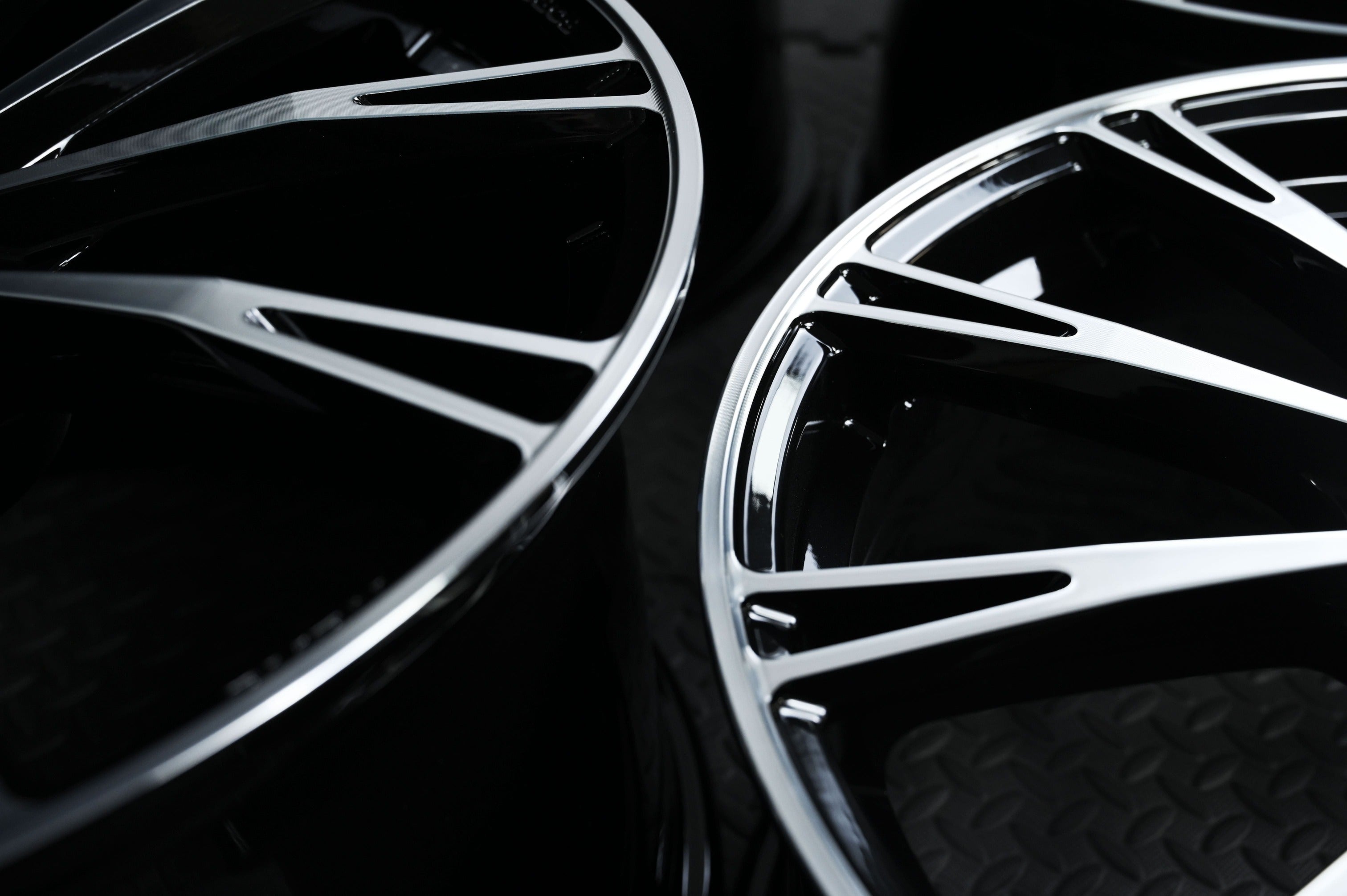 2023 Corvette C8 Z51 Custom Aftermarket Performance Wheels-Black and Silver Monoblock Rims-RVRN Forged-MA61 Series