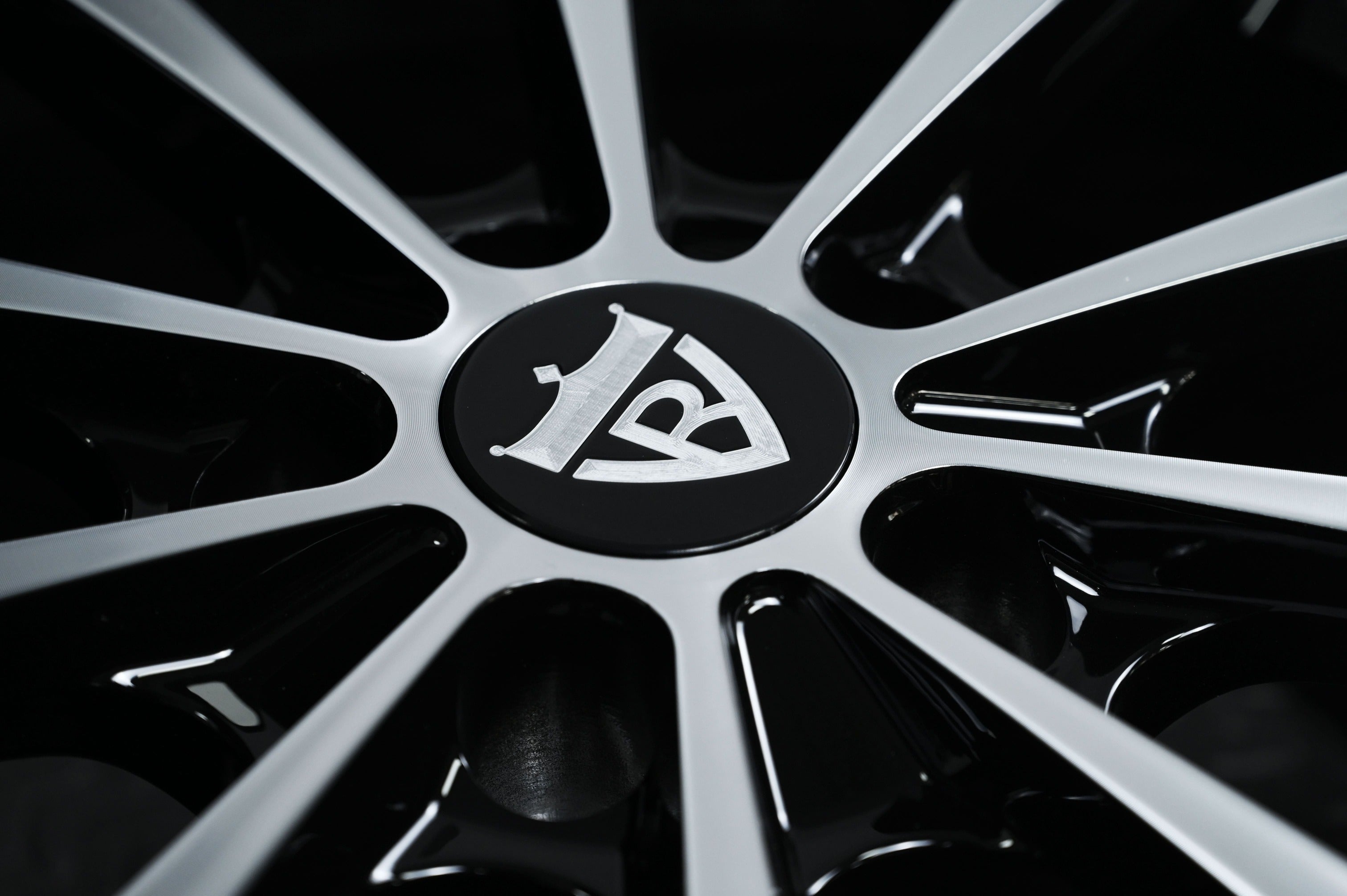 2023 Corvette C8 Z51 Custom Aftermarket Performance Wheels-Black and Silver Monoblock Rims-RVRN Forged-MA61 Series