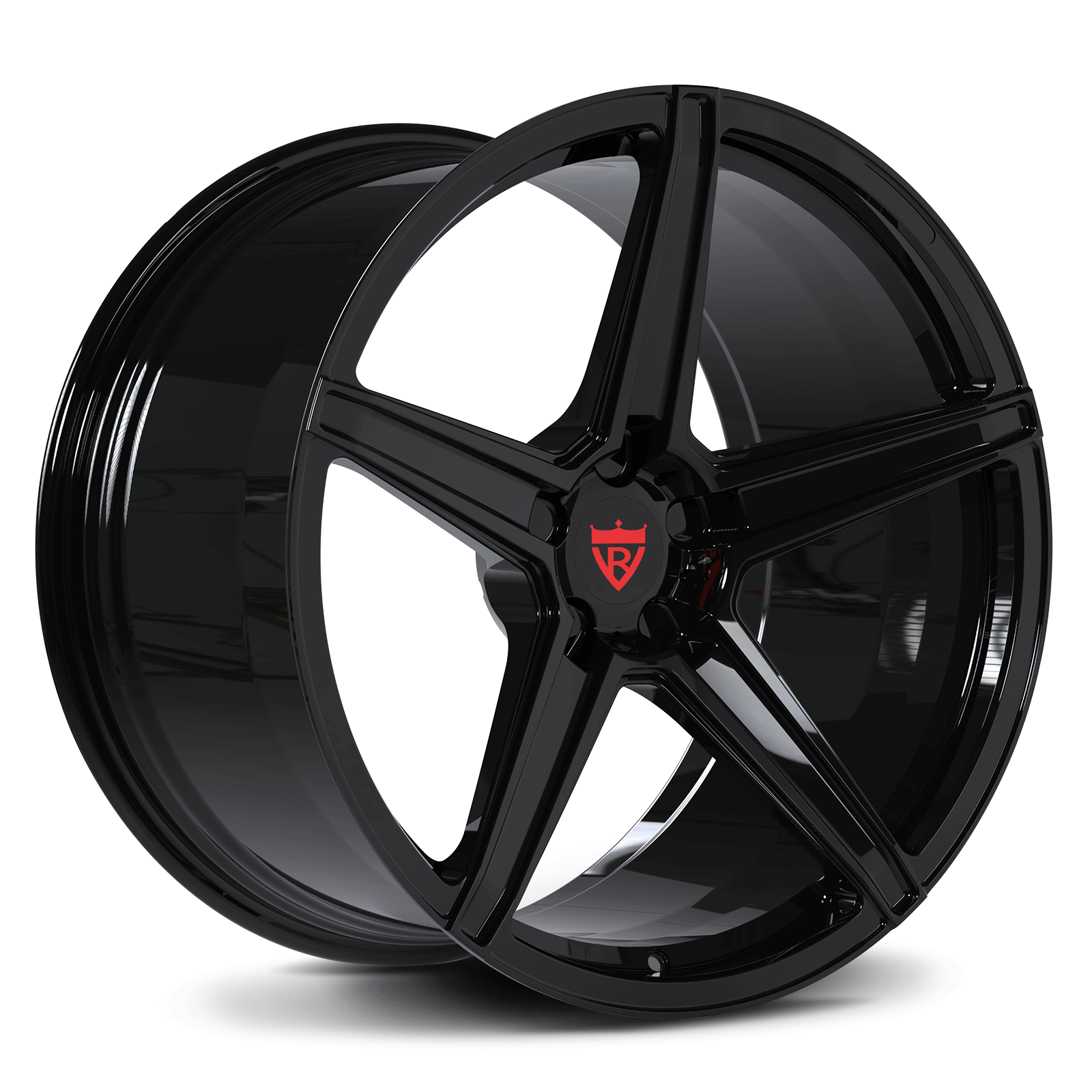 RVRN Custom Forged Monoblock 5 Spoke Wheels, Custom Built for BMW M3, X5 / X5M in Gloss Black