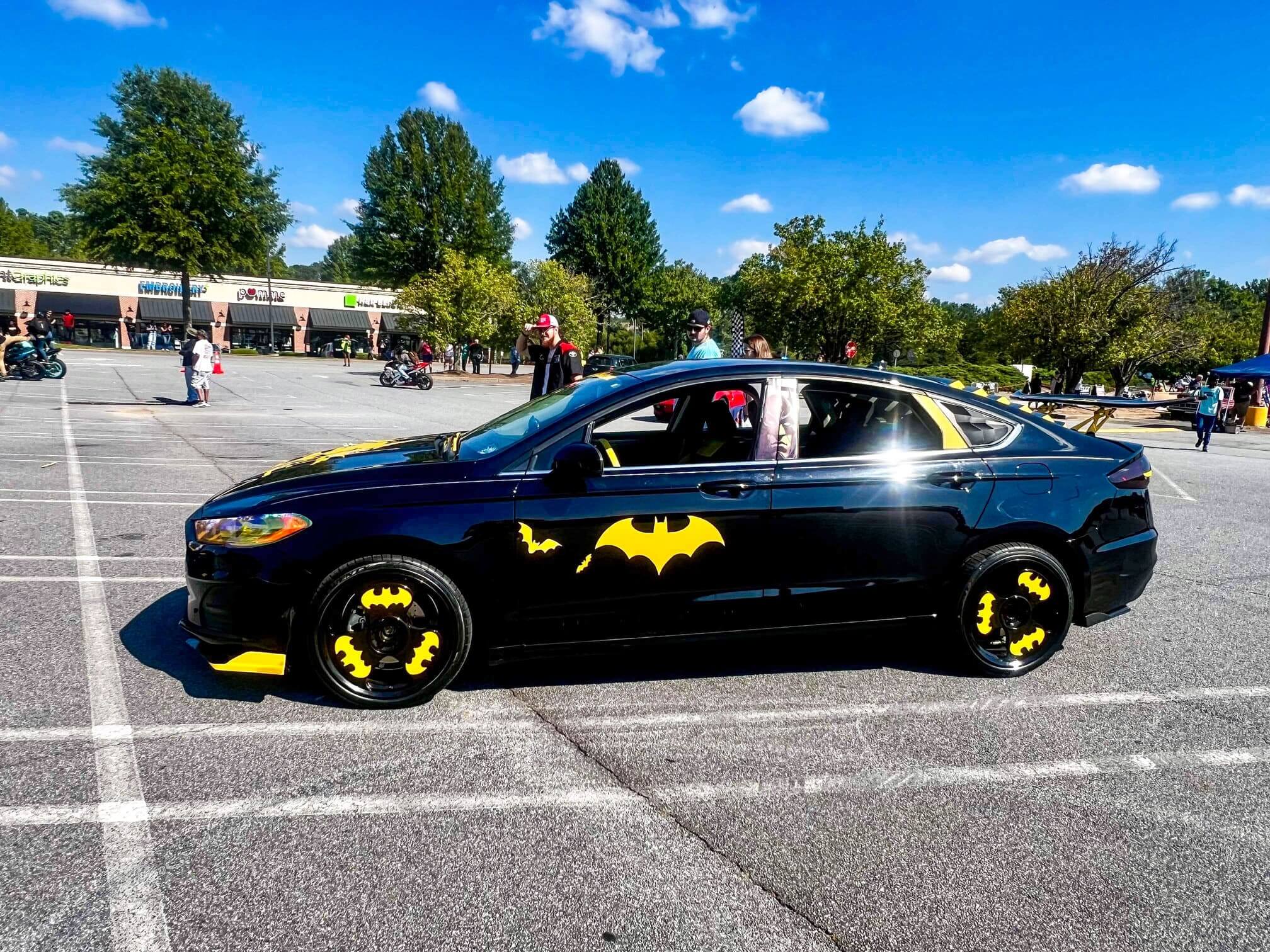 Yellow and Black Batman Unique wheels-custom forged 1-piece rims for Ford Fusion-RVRN Wheels