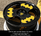 Yellow and Black Batman Unique wheels-custom forged 1-piece rims for Ford Fusion-RVRN Wheels