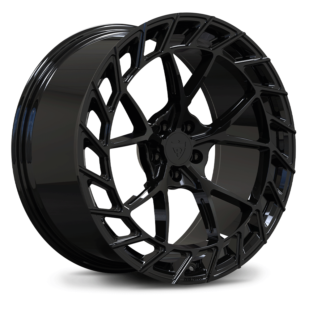 Custom forged 1-piece concave black wheel RV-MC23 for Audi SQ5 and RS5 with aggressive design.