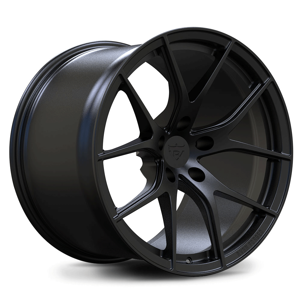 High Performance Custom Corvette C8 Z06 Wheels - RV-MC24 Series Concave Rims - Custom Forged Monoblock Wheels Matte Black