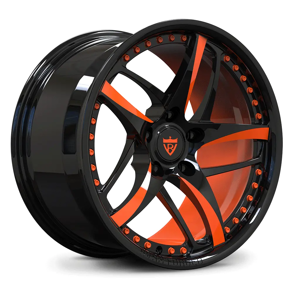 Orange Inner Barrel Forged Monoblock Wheel RV-MC36 for Corvette C6 Z06 – Custom Fitment