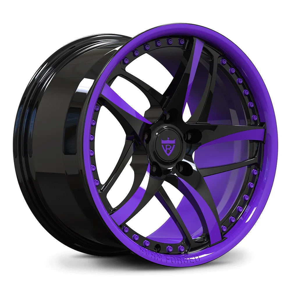 Full Purple Barrel Forged Monoblock Wheel RV-MC36 for Corvette C6 Z06 – Lightweight Style