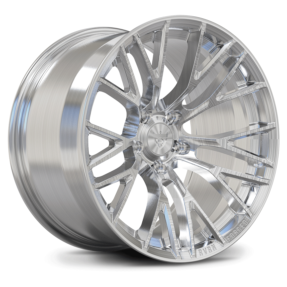 Custom forged RV-MC65 wheel in chrome finish, ideal for C2 Corvette aftermarket upgrades and stylish designs.