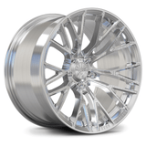 Custom forged RV-MC65 wheel in chrome finish, ideal for C2 Corvette aftermarket upgrades and stylish designs.