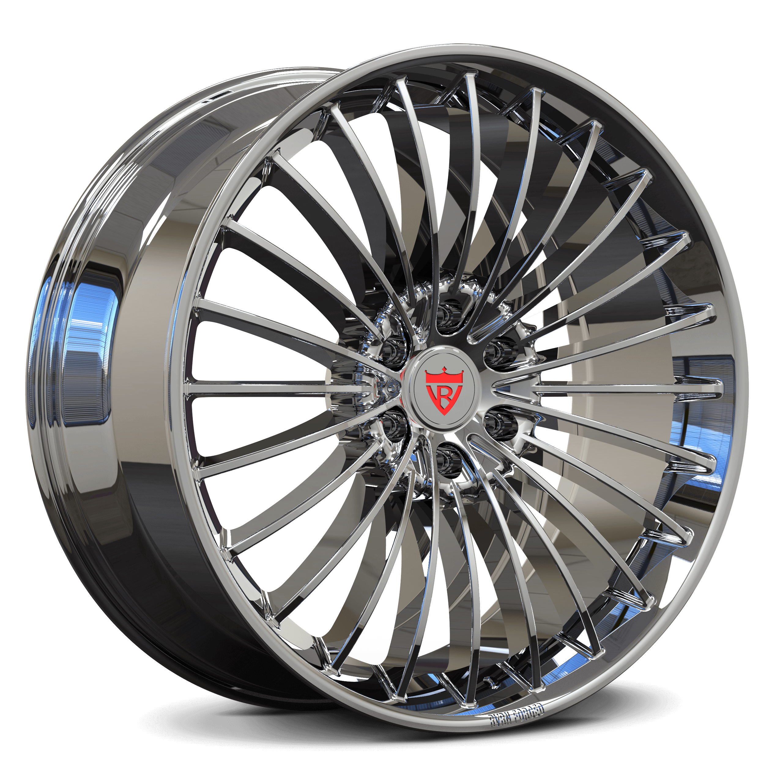 2024 GMC 3500 Chrome Truck Rims-RVRN Custom Forged Monoblock Wheels