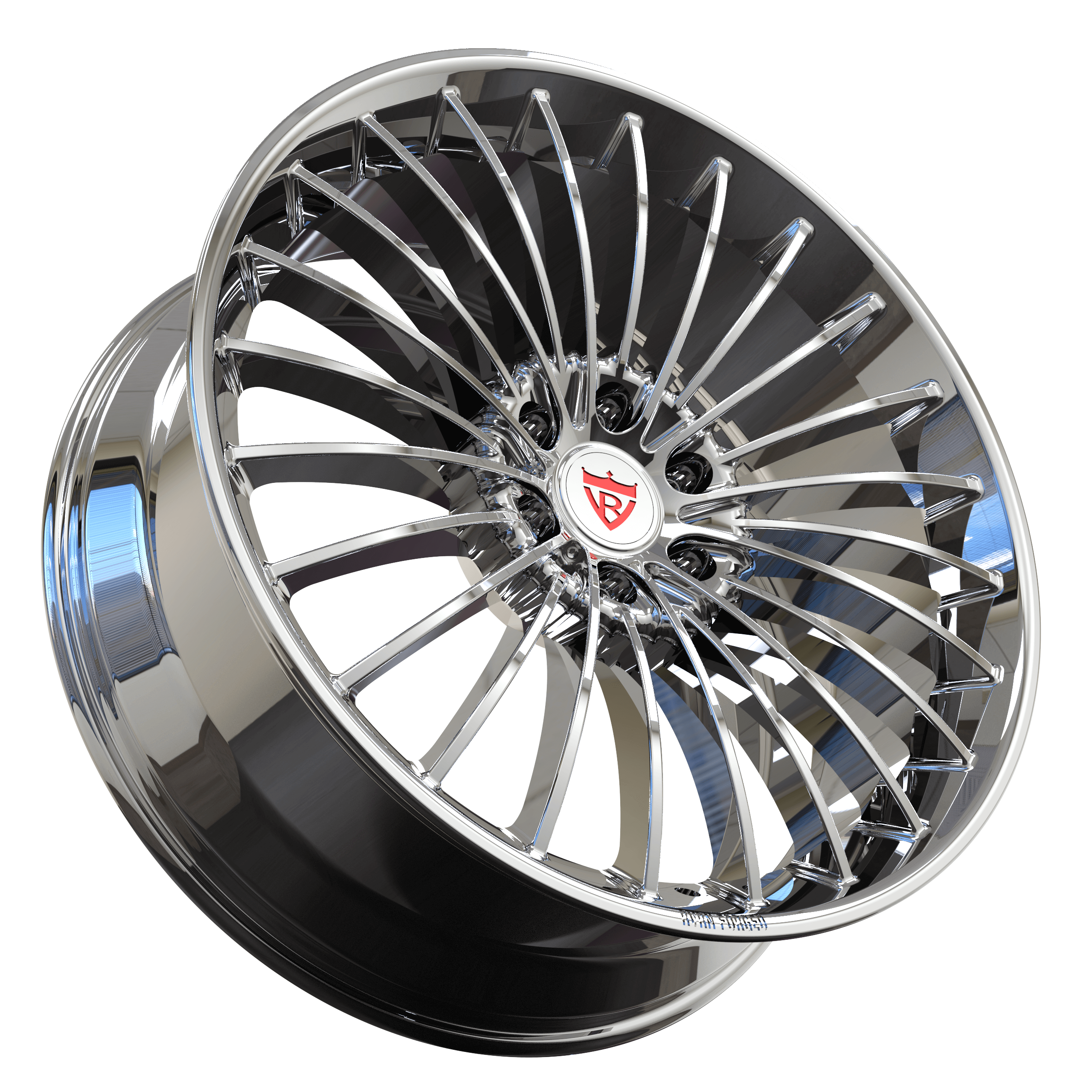 2024 GMC 3500 Chrome Truck Rims-RVRN Custom Forged Monoblock Wheels