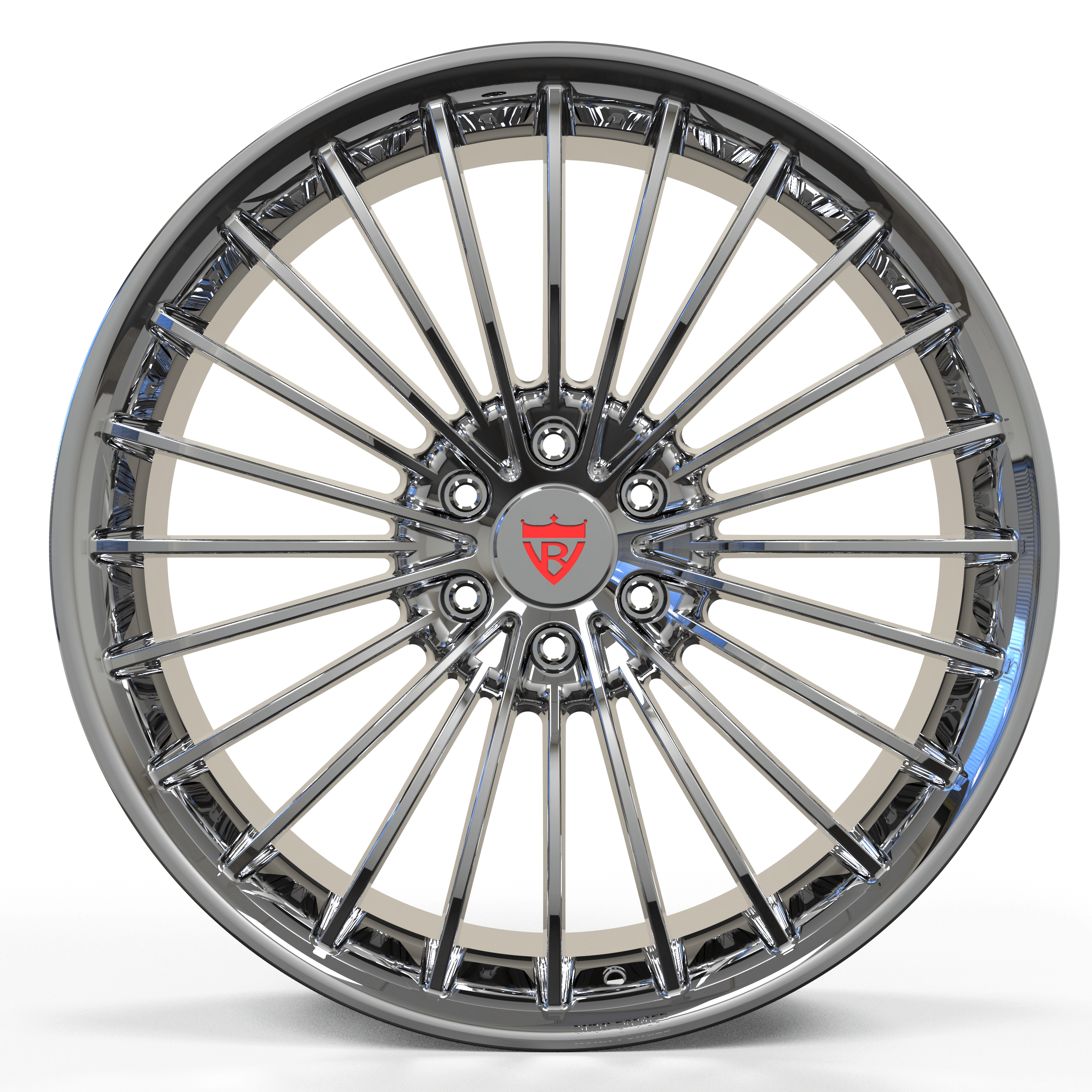 2024 GMC 3500 Chrome Truck Rims-RVRN Custom Forged Monoblock Wheels