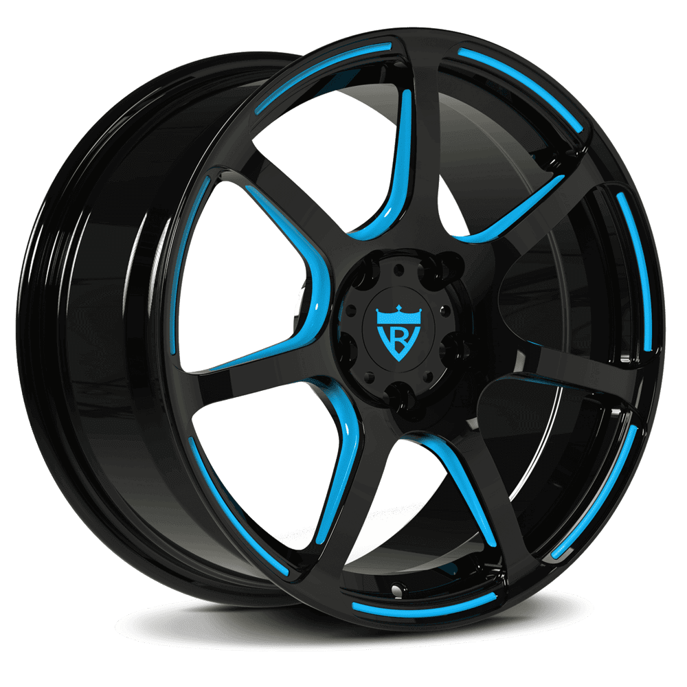 custom super lightweight 19inch forged wheels for honda civic and any vehicle-rvrn forged rims with black and blue colorc
