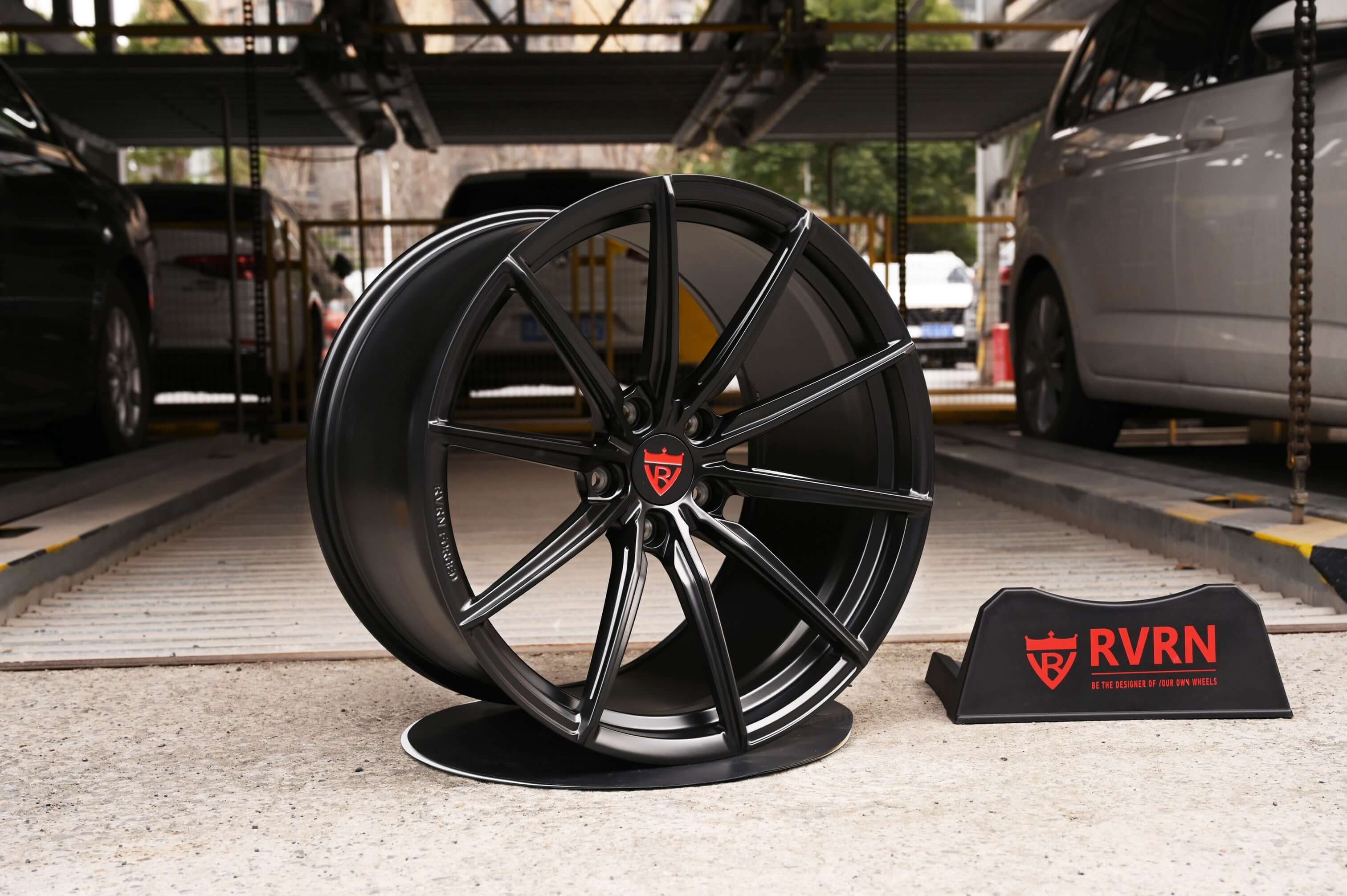 2019 Corvette C7 Z06 Custom Performance Forged Matte Black Wheels: RV-MJ02 Series-RVRN Forged