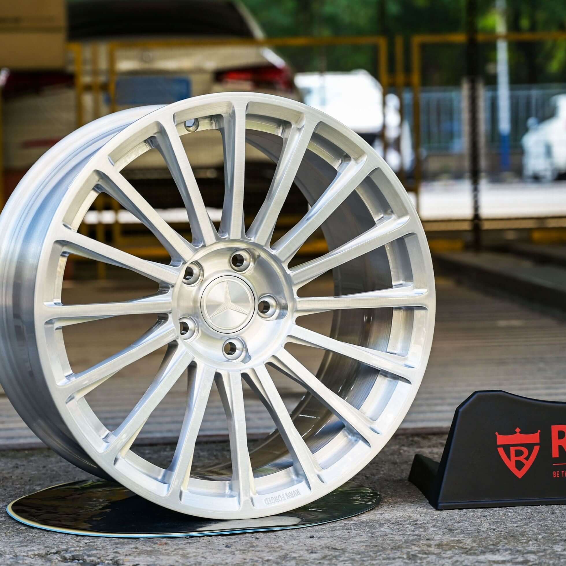 Mercedes Benz with RVRN RV-MM1812 Custom Forged Monoblock Wheels showcasing sleek design and superior craftsmanship