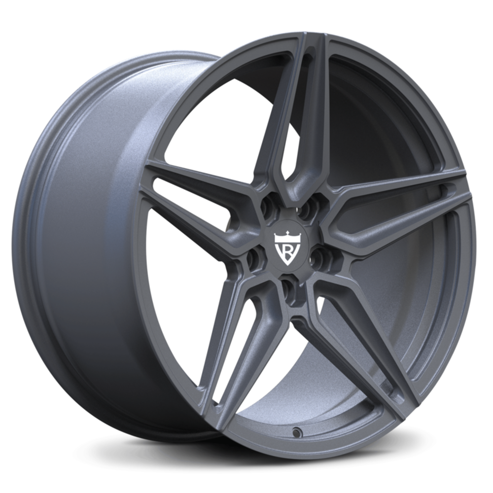 Gunmetal Corvette C8 Forged Wheels - RVRN Wheels 5 Star Concave Custom Monoblock Rims