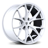 RVRN RV-MR05 forged monoblock wheel in full gloss black and white color for Dodge Ram Truck