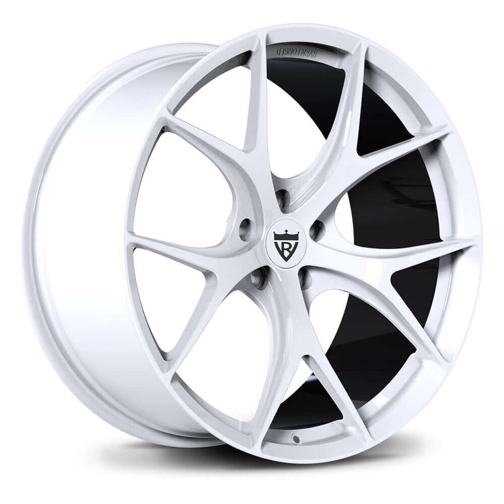 Custom forged monoblock RV-MR05 wheels for Mercedes-Benz, lightweight and stylish design in white.
