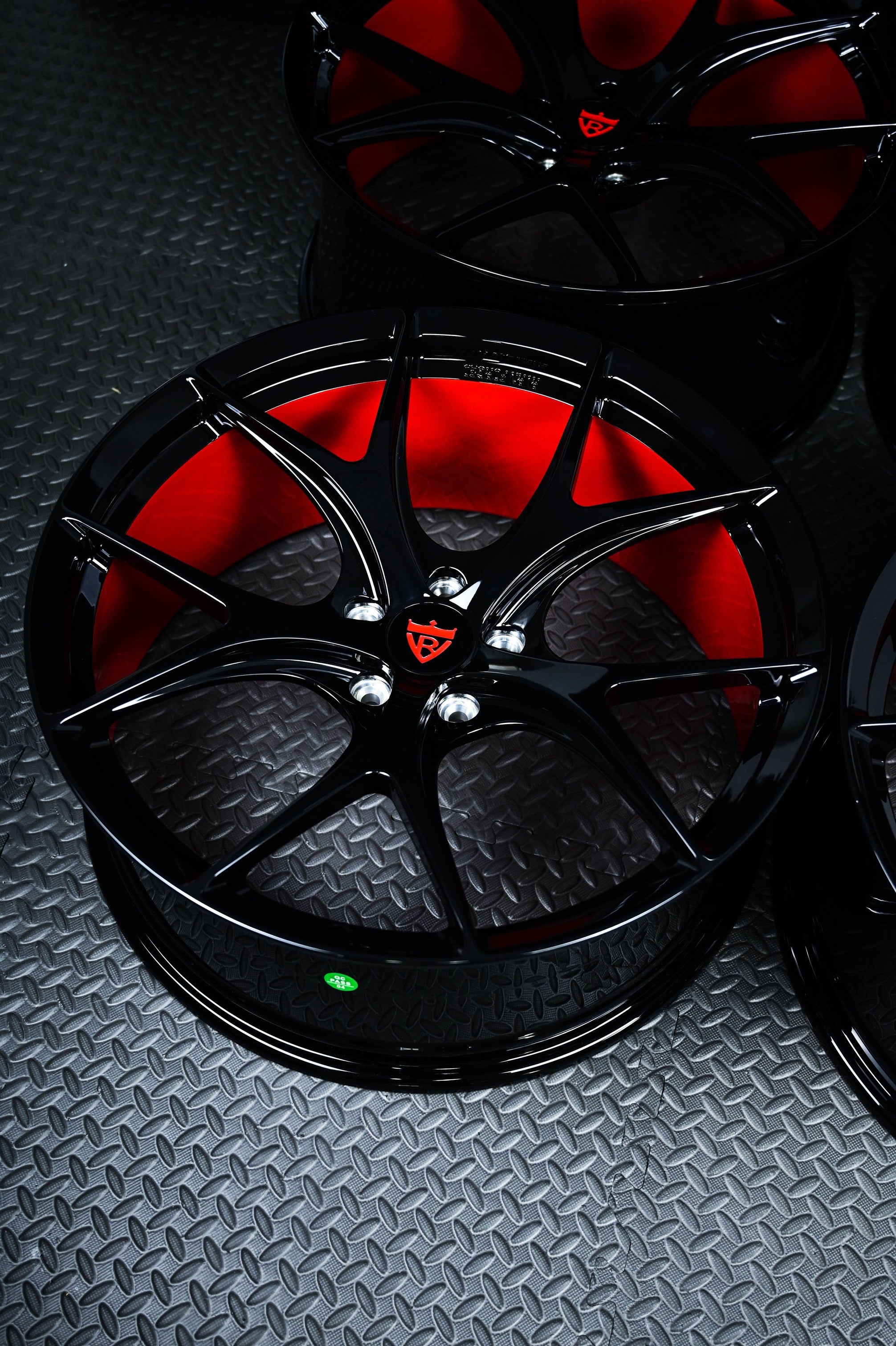 Camaro Aftermarket Rims-Custom Performance Forged Concave Wheels- Red and Black