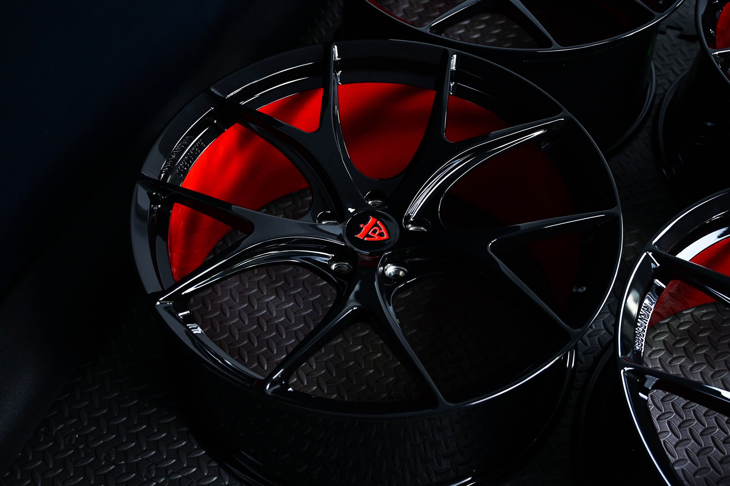 Camaro Aftermarket Rims-Custom Performance Forged Concave Wheels- Red and Black