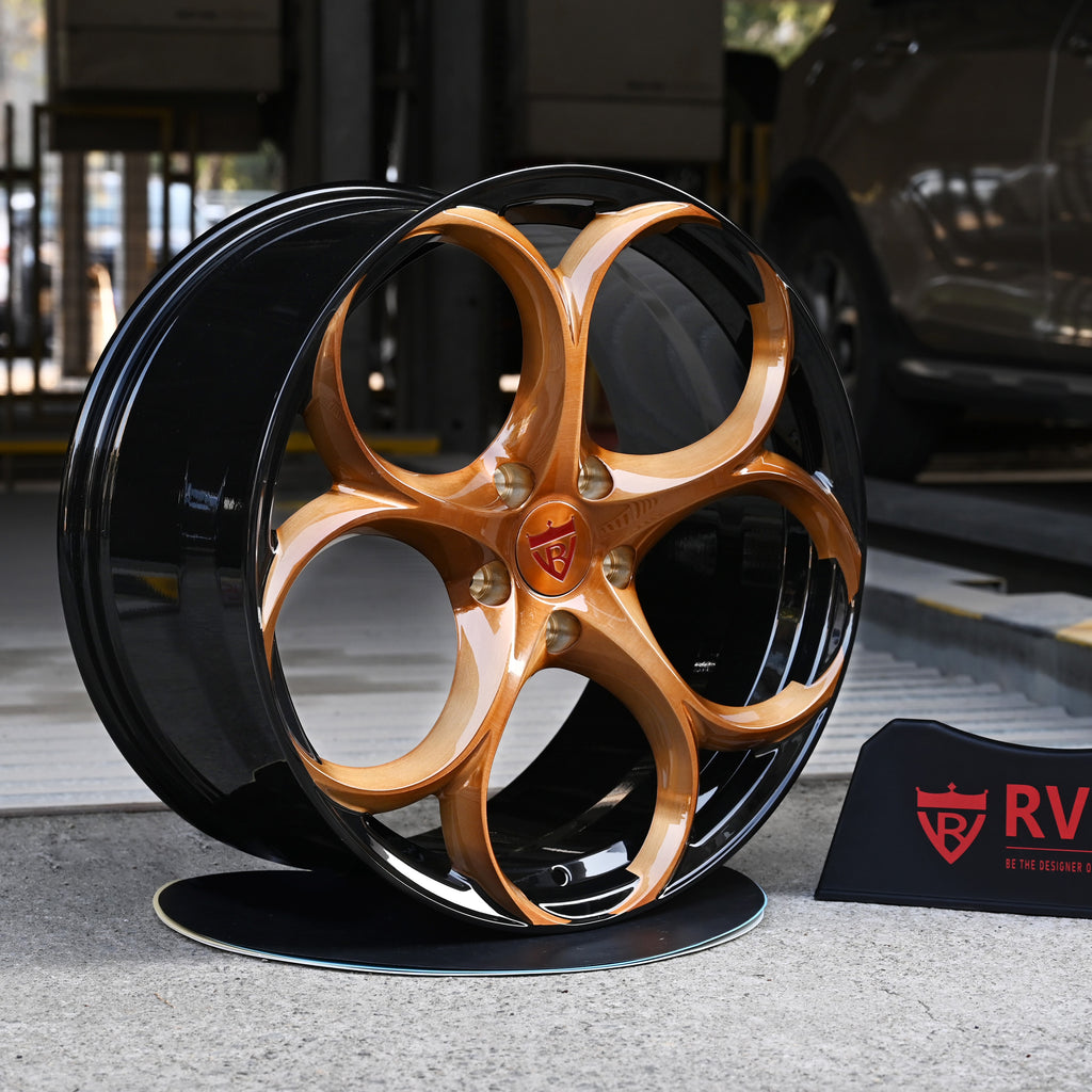 2016 Corvette C7 Stingray 6.2i Custom Forged transparent brone glossy black  Wheels: RV-MS016 Series-RVRN Forged