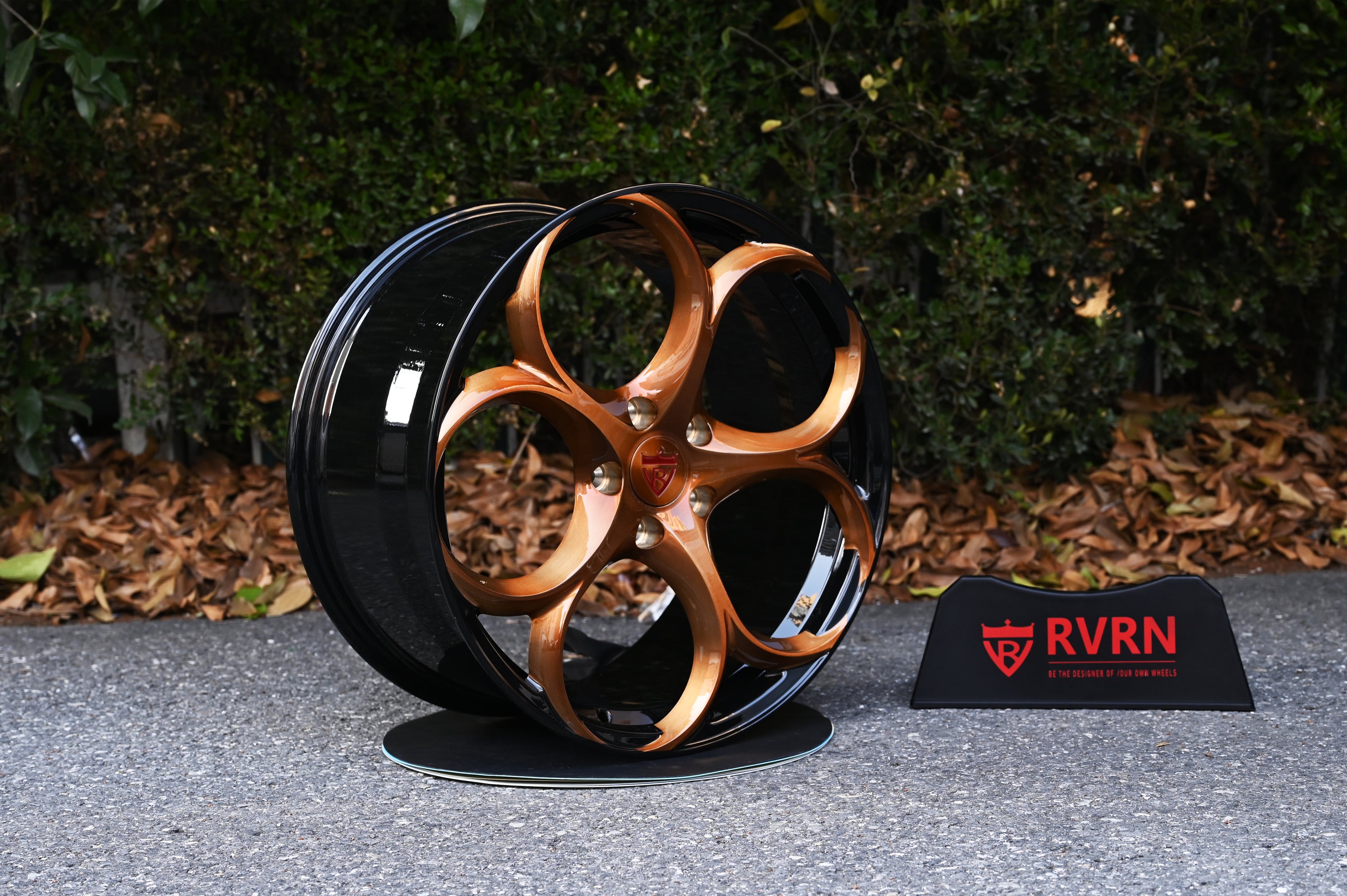 2016 Corvette C7 Stingray 6.2i Custom Forged transparent brone glossy black  1PC Wheels: RV-MS016 Series-RVRN Forged