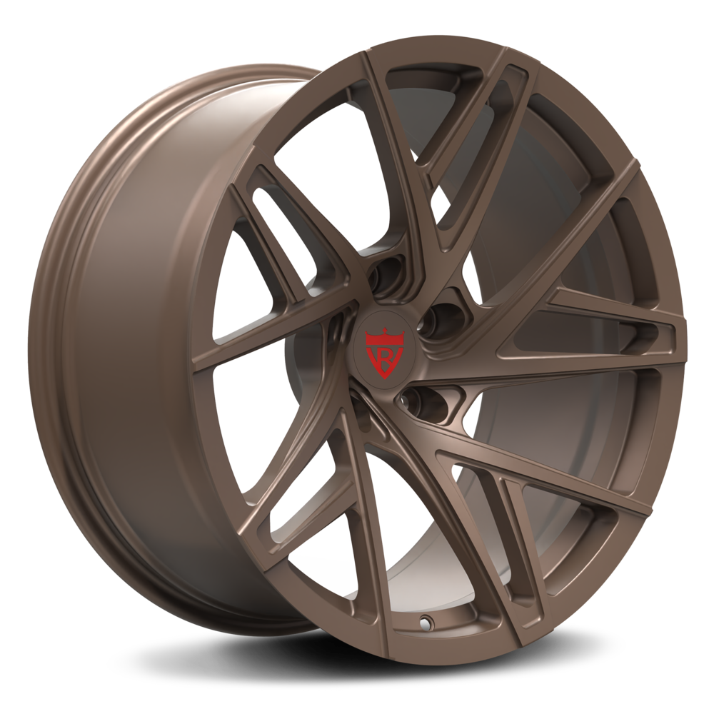 RV-MS74 custom monoblock forged wheel in bronze finish, ideal for C5 Corvette staggered and concave wheel upgrades.