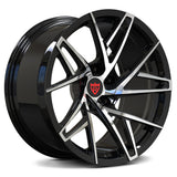 Custom monoblock forged RV-MS74 wheel with super concave design, ideal for C5 Corvette staggered setups.