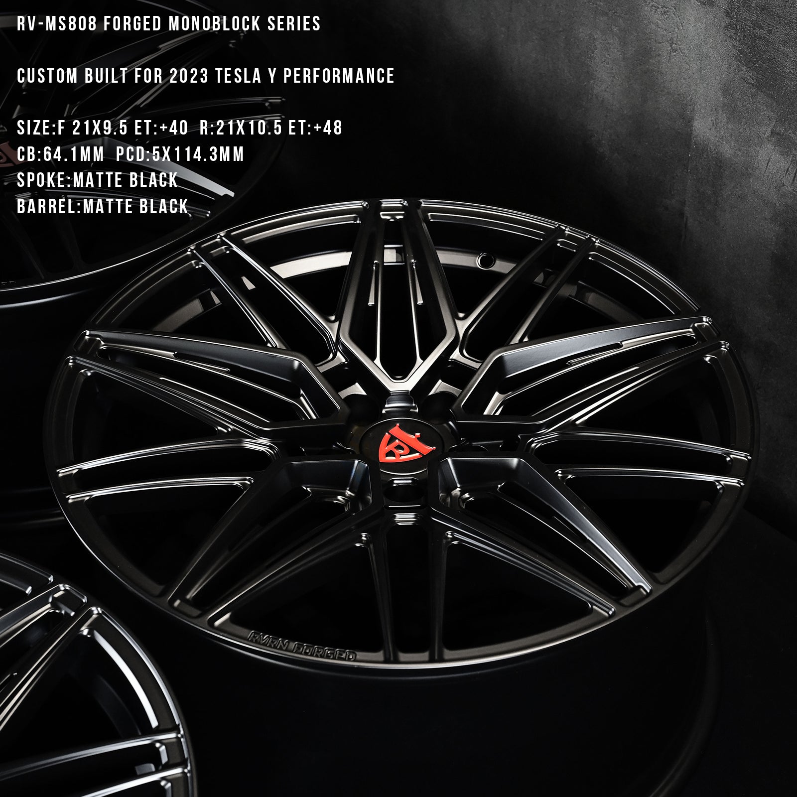 CUSTOM 1 PIECE TESLA FORGED WHEELS: RV-MS808