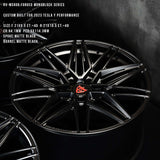 CUSTOM 1 PIECE FORGED WHITE TESLA WHEELS: RV-MS808