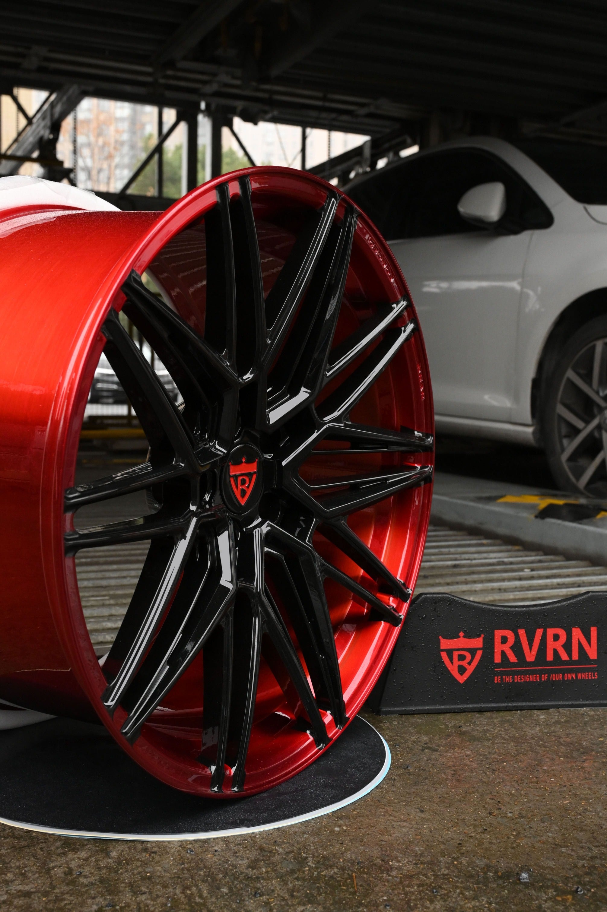 Chevrolet Corvette C8 Aftermarket Wheels-Red Black Custom Forged Monoblock Rims-MS808 (C1-C8)