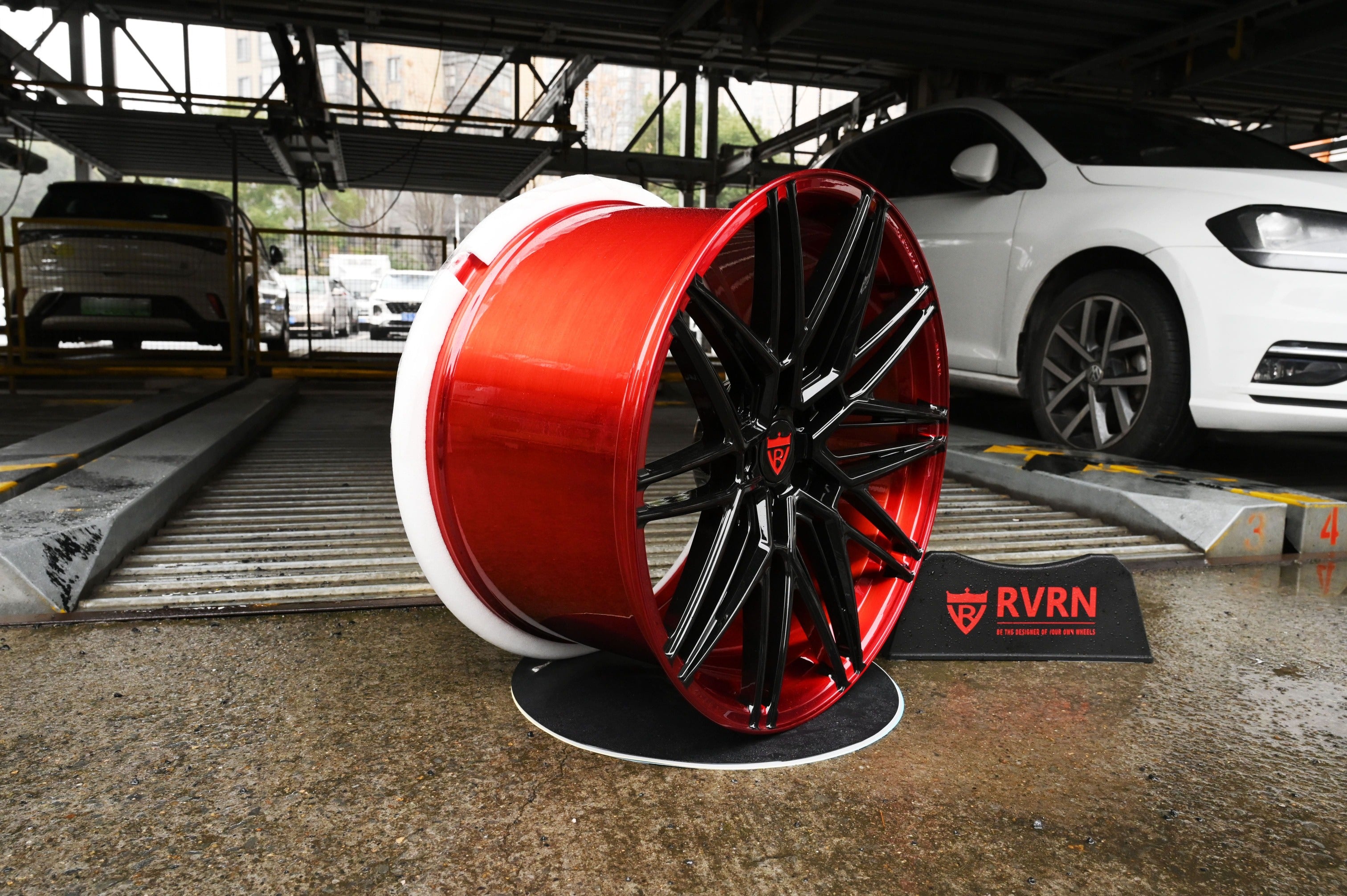 Red Black Rims-2021 c8 corvette forged wheels-RVRN custom fully forged rims