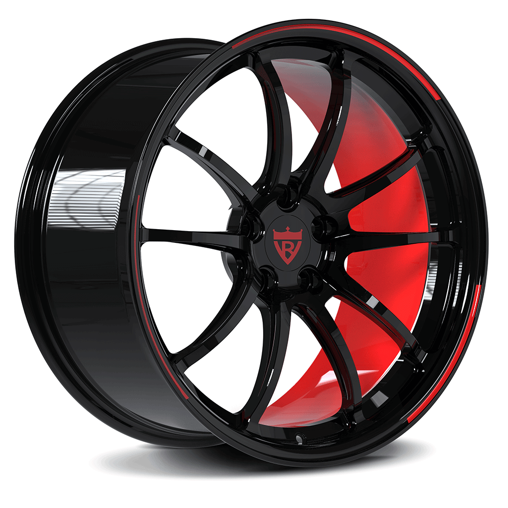 Red and black custom rims from 15inch to 26inch size-RVRN Wheels-Custom Fully Forged Monoblock Wheels Series