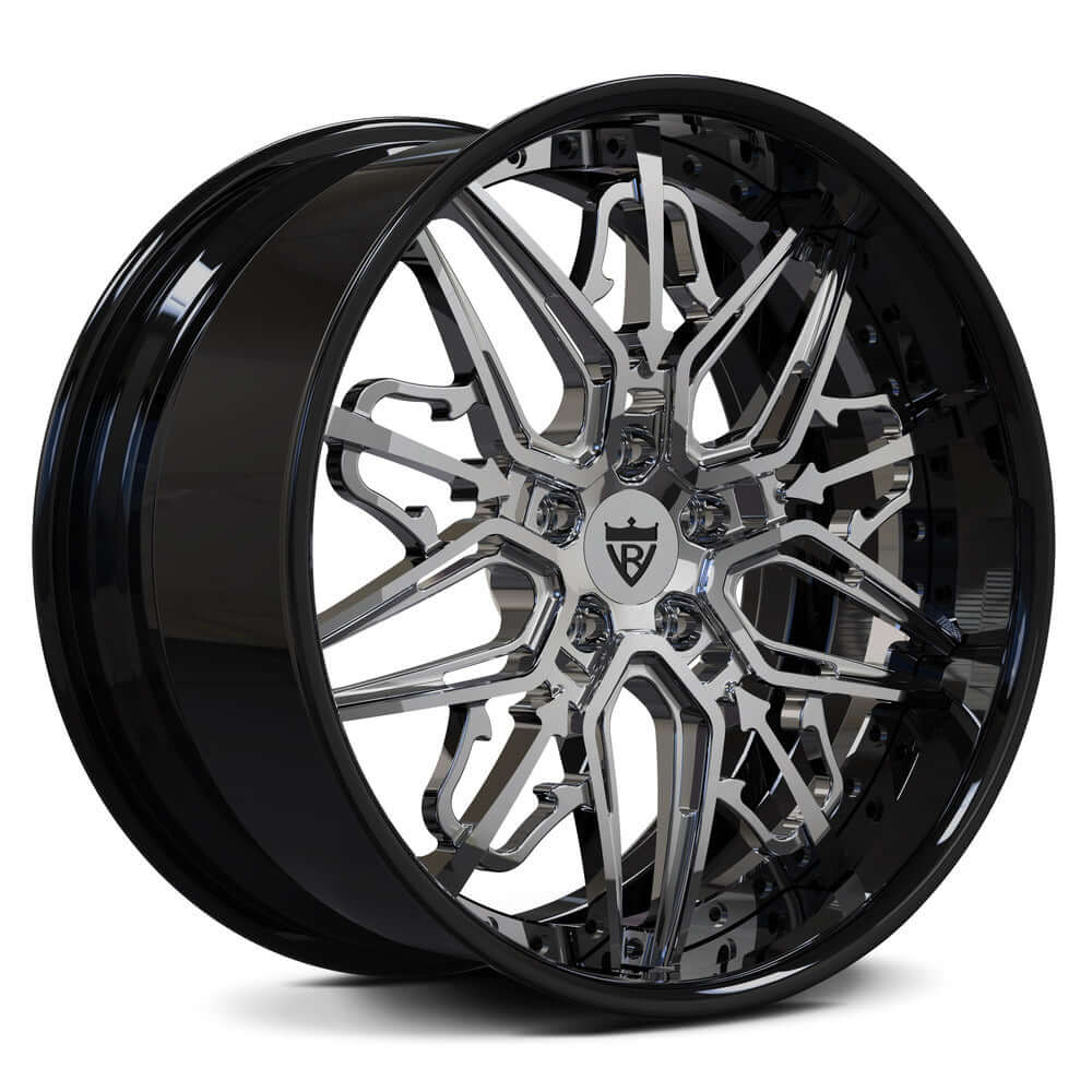 Custom forged Maserati wheels RM-01 with sleek spoke design and deep lip finish, perfect for Granturismo upgrades.