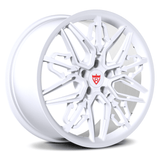 Custom forged monoblock wheel RM-01M in white finish, designed for Corvette applications and compatible with OEM TPMS.