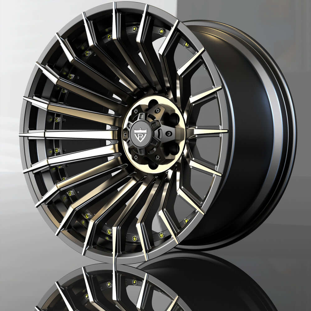 Custom forged monoblock truck wheel with super concave design and aero-grade 6061-T6 aluminum, perfect for 20-inch pickup rims.