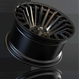 Custom forged monoblock wheel with super concave design, aerospace-grade aluminum alloy, available in custom sizes and finishes for trucks.