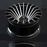 Custom forged super concave truck wheel RT-02, 20-inch rim design, aerospace-grade aluminum alloy with max concavity.