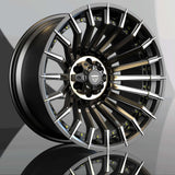 Custom truck forged monoblock wheel RT-02, super concave design, 20-inch rim for pickups, made from aerospace-grade aluminum.
