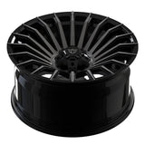 Custom forged super deep concave black wheels designed for Land Rover Defender 110, featuring intricate design and exceptional performance.