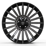 Custom forged super concave black wheel RT-02M, ideal for Land Rover Defender 110 and other vehicles.