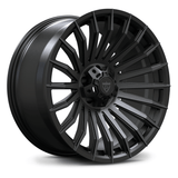 Custom forged black concave wheel, perfect for Land Rover Defender 110, featuring a super deep concave design.