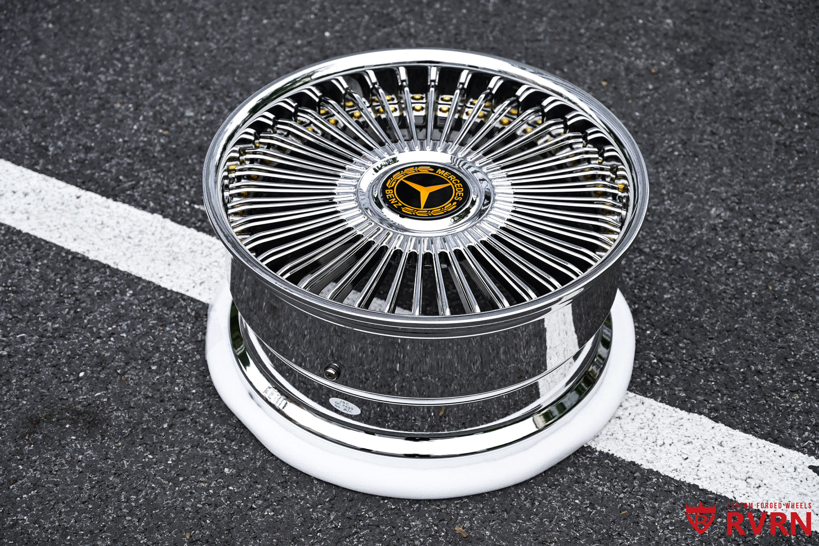 RV-DM05 chrome forged wheel front angle for Mercedes E350 W212