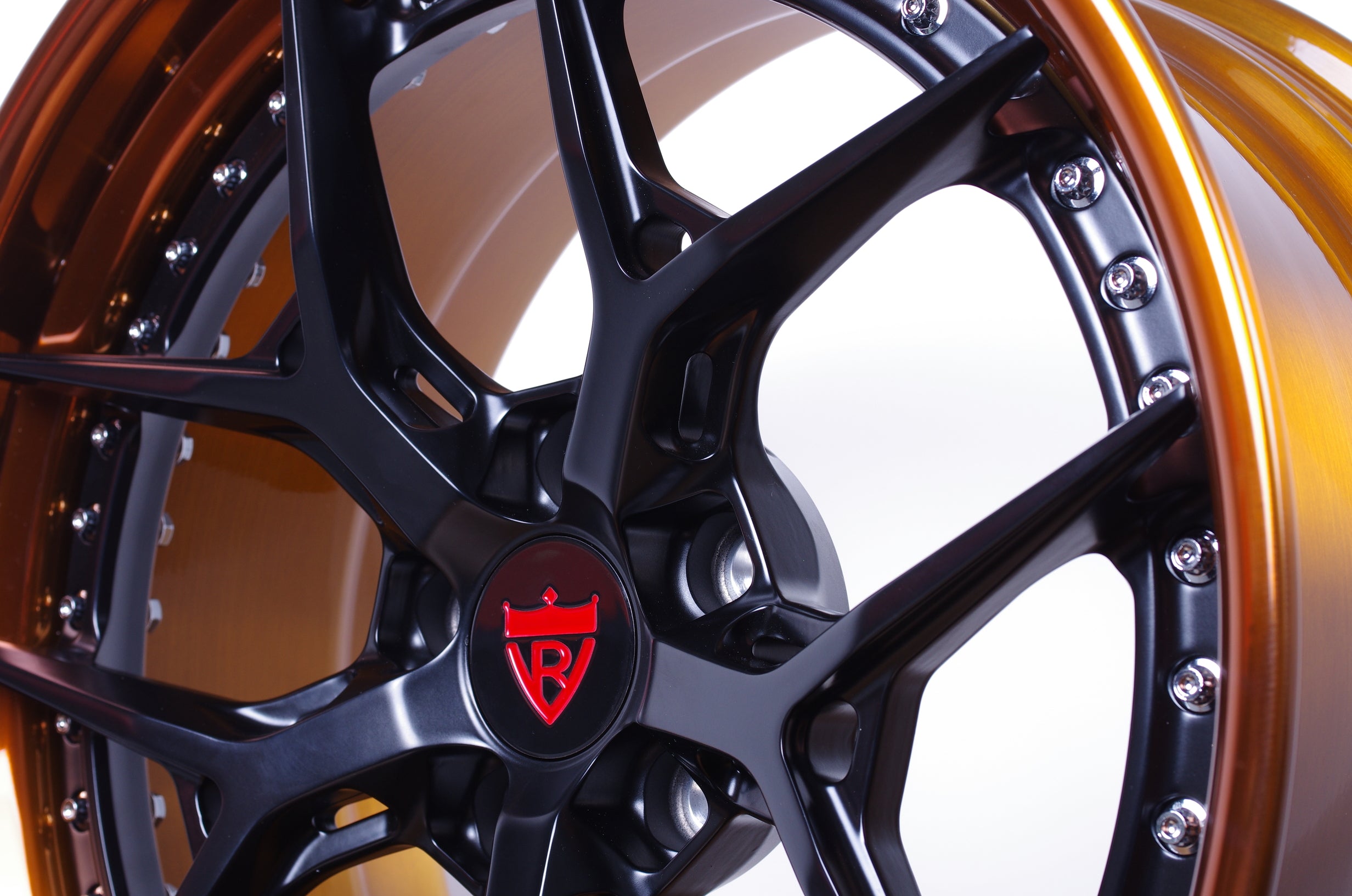Chevy Camaro Aftermarket Rims-Custom Forged 2-Piece Wheels-RV-DR08D-Black Copper