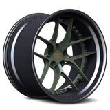 Custom green wheels for dodge challenger hellcat- deep concave rims