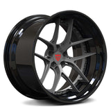 Chrome wheels-deep dish concave forged 2-piece wheels
