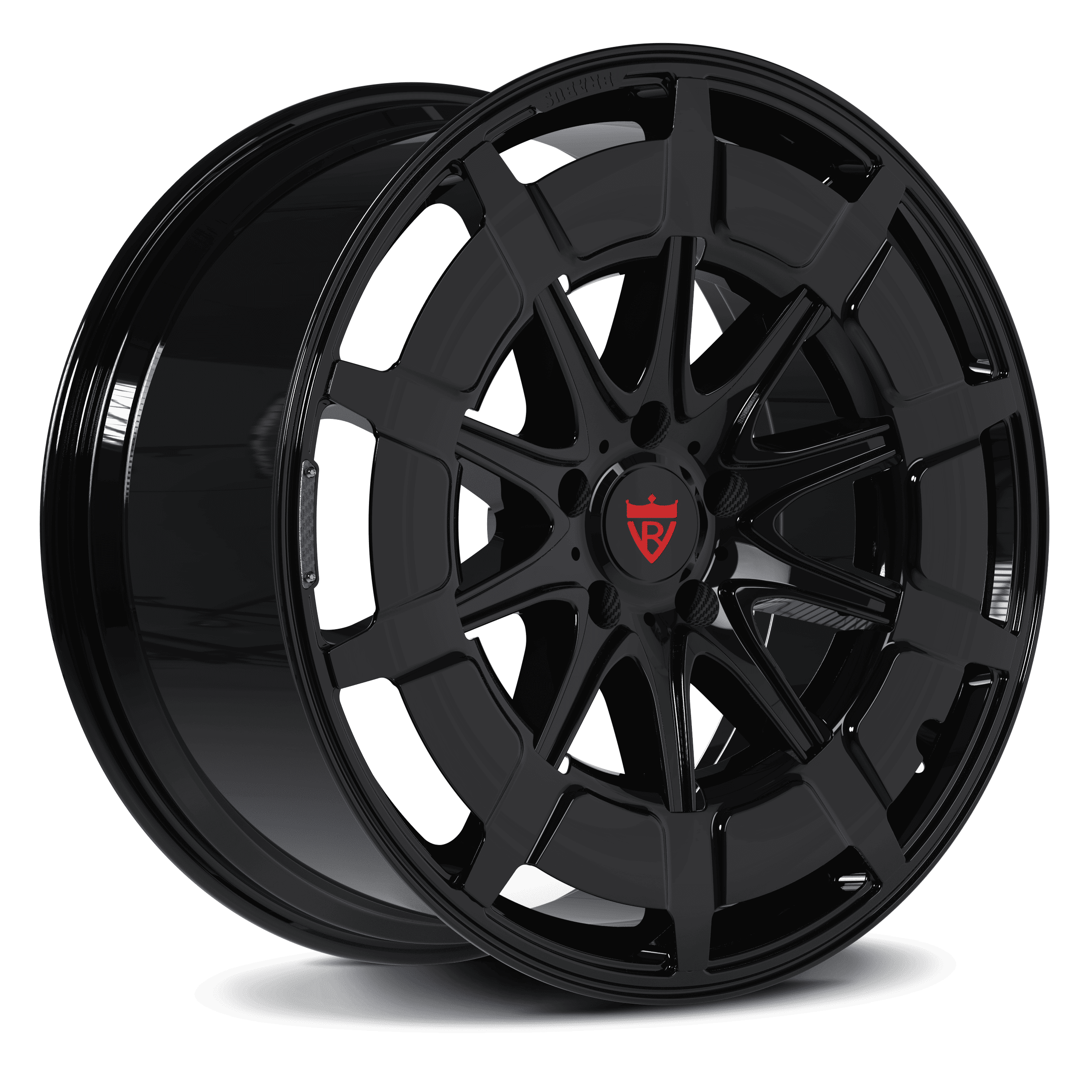 Custom Forged 1-Piece RV-MB01 Wheel in Black Finish for Dodge Dakota R/T, Custom 6 Lug Rims, 17-26 Inch Available