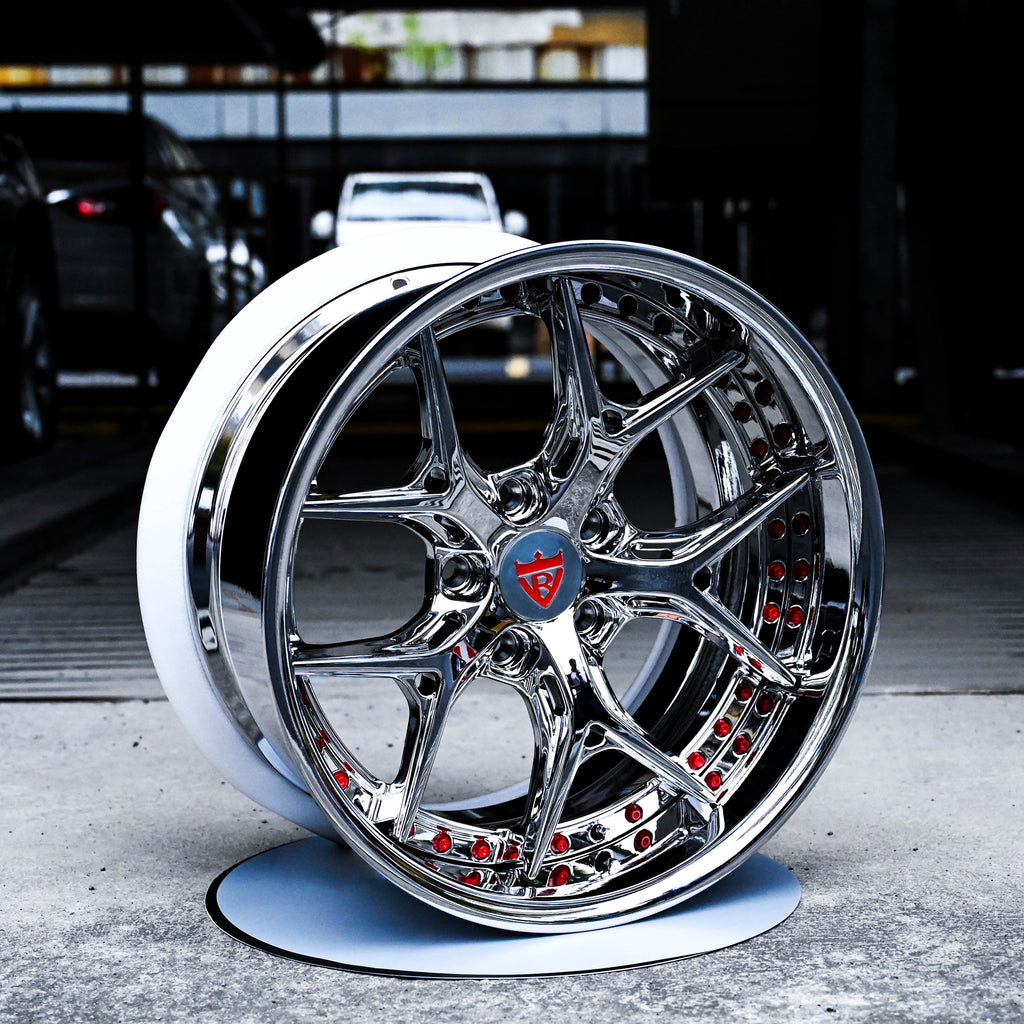 1969 Chevy Camaro Deep Dish Rims-Custom aftermarket Chrome wheels