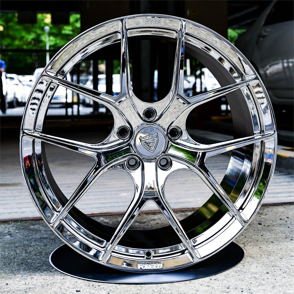 2020 Corvette C8 Z51 Wheels-custom aftermarket Y-spoke chrome forged 1pc series-RVRN RV-MR05 Forged