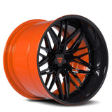 Black and Orange Rims for your ride, RVRN Custom Forged 3-Piece Deep Dish RV-T081 Series