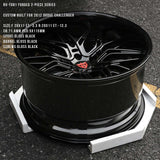 dodge challenger hellcat custom wheels with 20x11 setup, all gloss black deep dish forged rims for your ride, custom built to order-RVRN Wheels RV-T081 Series